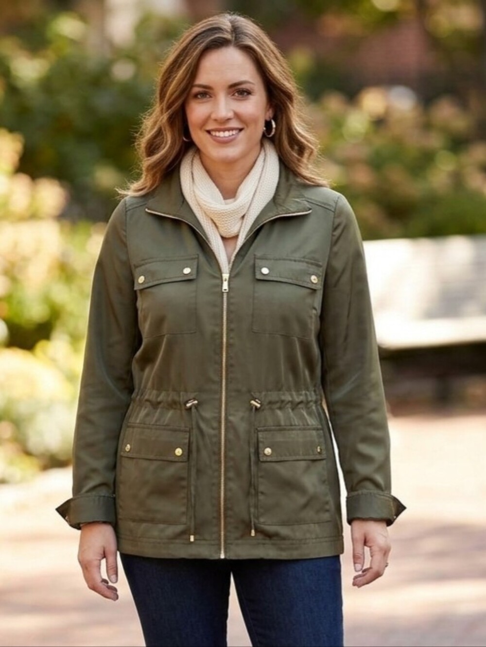 New! Calvin Klein Jacket Olive Green